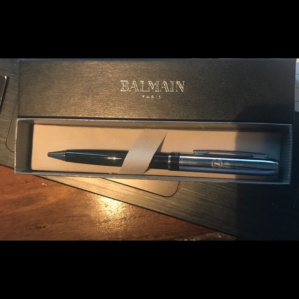 Pen Vtg.  Balmain black ball point pen NEW